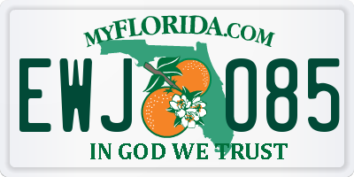 FL license plate EWJO85