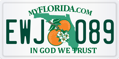 FL license plate EWJO89