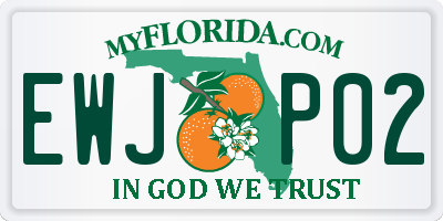 FL license plate EWJP02