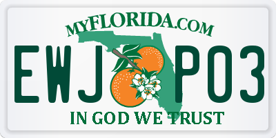 FL license plate EWJP03