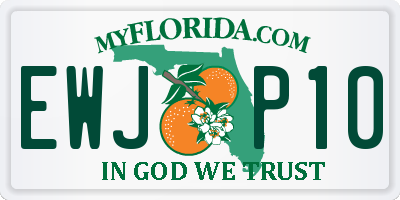 FL license plate EWJP10