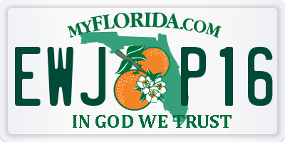 FL license plate EWJP16