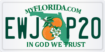 FL license plate EWJP20