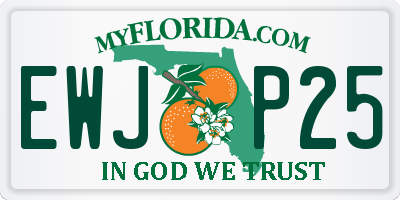 FL license plate EWJP25