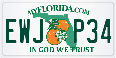 FL license plate EWJP34