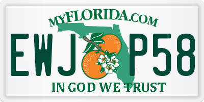 FL license plate EWJP58