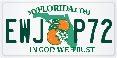 FL license plate EWJP72