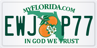 FL license plate EWJP77