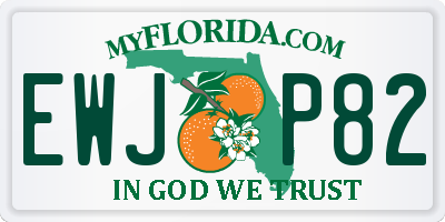 FL license plate EWJP82