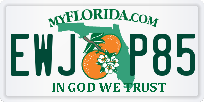 FL license plate EWJP85