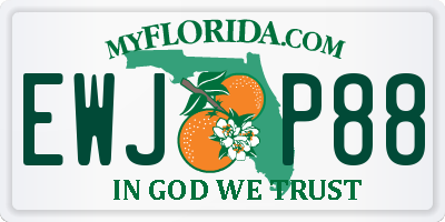 FL license plate EWJP88