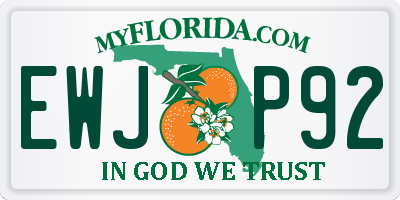 FL license plate EWJP92