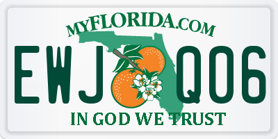 FL license plate EWJQ06