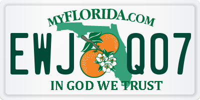 FL license plate EWJQ07