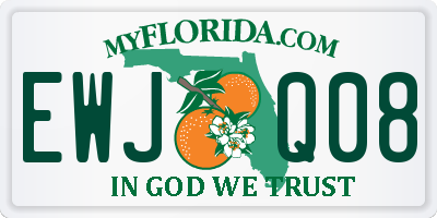 FL license plate EWJQ08