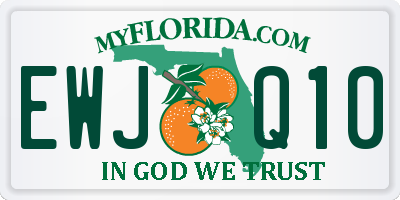 FL license plate EWJQ10