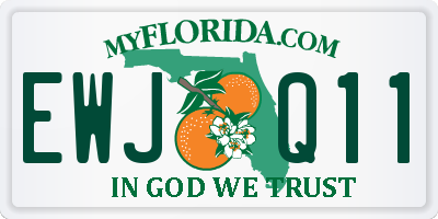 FL license plate EWJQ11