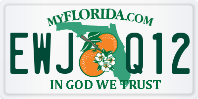 FL license plate EWJQ12