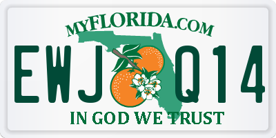 FL license plate EWJQ14