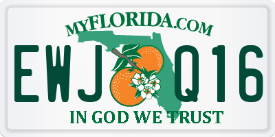 FL license plate EWJQ16