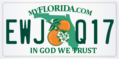 FL license plate EWJQ17