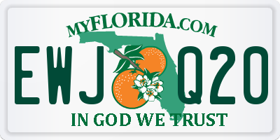 FL license plate EWJQ20