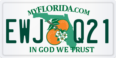 FL license plate EWJQ21