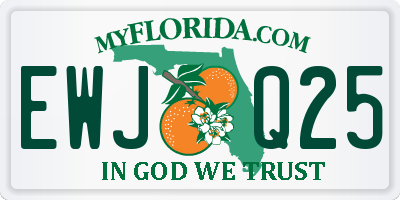 FL license plate EWJQ25