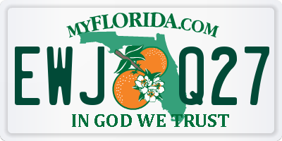 FL license plate EWJQ27