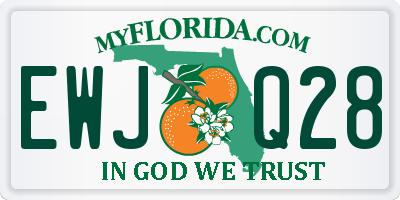 FL license plate EWJQ28