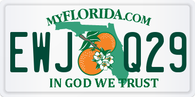 FL license plate EWJQ29