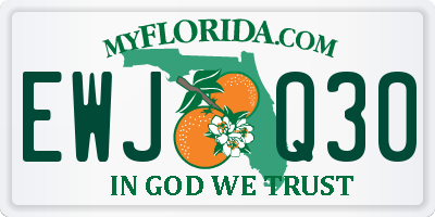 FL license plate EWJQ30