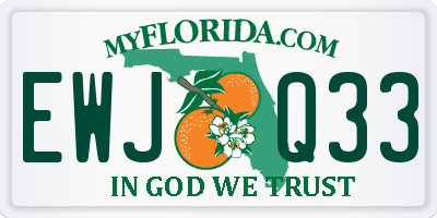 FL license plate EWJQ33