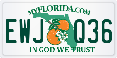 FL license plate EWJQ36