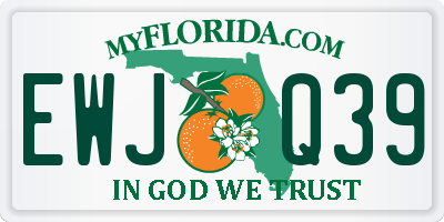 FL license plate EWJQ39