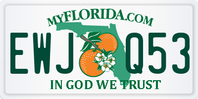 FL license plate EWJQ53