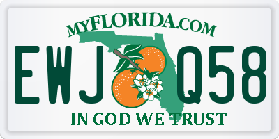 FL license plate EWJQ58