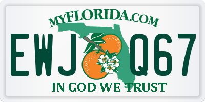 FL license plate EWJQ67