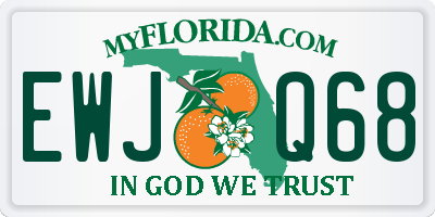 FL license plate EWJQ68