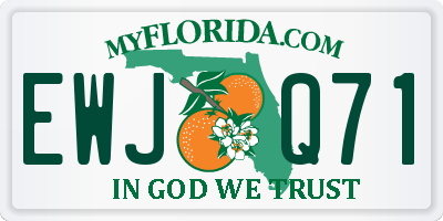 FL license plate EWJQ71