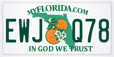 FL license plate EWJQ78