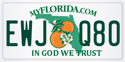 FL license plate EWJQ80