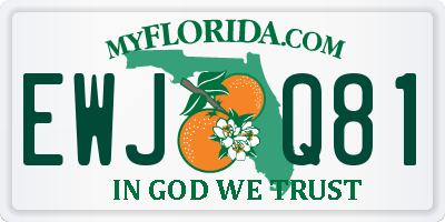 FL license plate EWJQ81