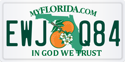 FL license plate EWJQ84