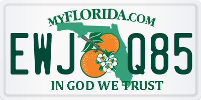 FL license plate EWJQ85