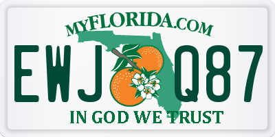 FL license plate EWJQ87