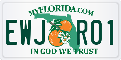 FL license plate EWJR01