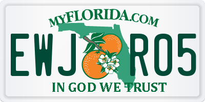 FL license plate EWJR05