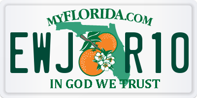 FL license plate EWJR10