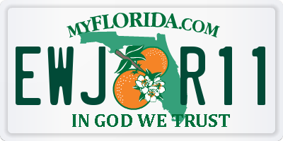 FL license plate EWJR11